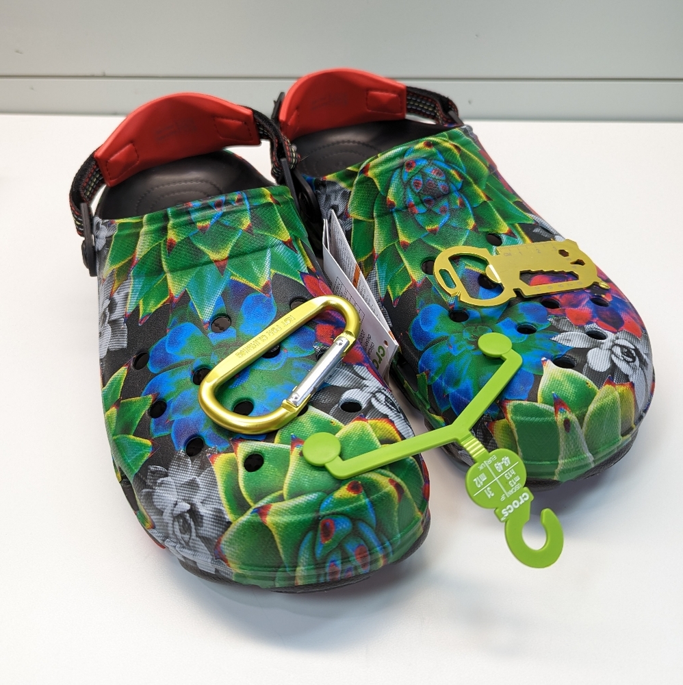 Crocs Classic All Terrain Desert Trip Succulent Floral Handyman Clog Men's sz 13
